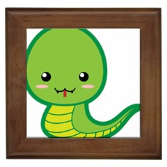 Kawaii Snake Framed Tiles