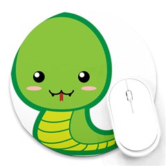 Kawaii Snake Round Mousepads by KawaiiKawaii