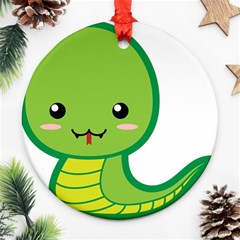 Kawaii Snake Ornament (round) 