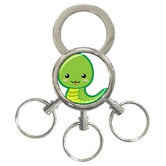 Kawaii Snake 3-ring Key Chains