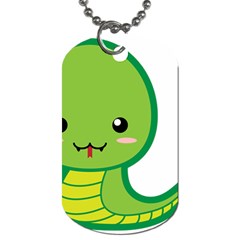 Kawaii Snake Dog Tag (one Side)