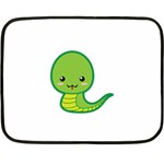 Kawaii Snake Double Sided Fleece Blanket (Mini)  35 x27  Blanket Front