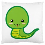 Kawaii Snake Large Cushion Cases (One Side)  Front