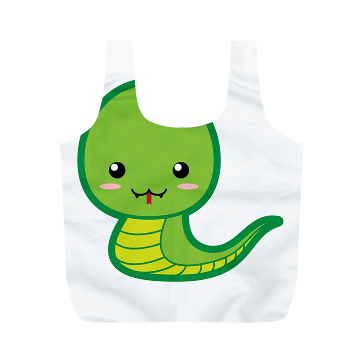 Kawaii Snake Full Print Recycle Bags (M) 