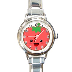 Kawaii Tomato Round Italian Charm Watches by KawaiiKawaii