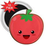 Kawaii Tomato 3  Magnets (10 pack)  Front