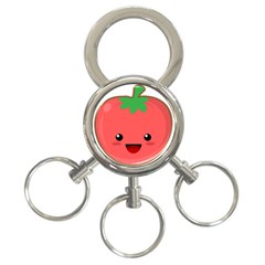 Kawaii Tomato 3-ring Key Chains