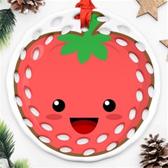 Kawaii Tomato Ornament (round Filigree)  by KawaiiKawaii