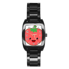 Kawaii Tomato Stainless Steel Barrel Watch