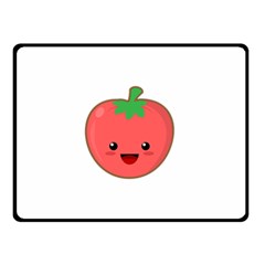 Kawaii Tomato Double Sided Fleece Blanket (small) 