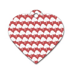 Tree Illustration Gifts Dog Tag Heart (two Sides)