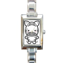 Kawaii Zebra Rectangle Italian Charm Watches