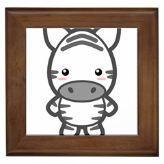 Kawaii Zebra Framed Tiles