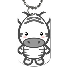 Kawaii Zebra Dog Tag (one Side)