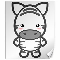 Kawaii Zebra Canvas 8  X 10 