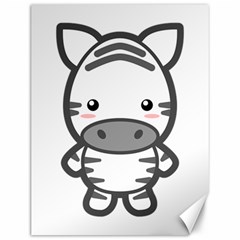 Kawaii Zebra Canvas 12  X 16   by KawaiiKawaii