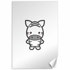 Kawaii Zebra Canvas 20  X 30  