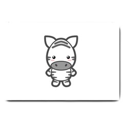 Kawaii Zebra Large Doormat 