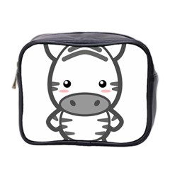 Kawaii Zebra Mini Toiletries Bag 2-side