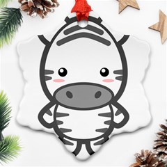 Kawaii Zebra Ornament (snowflake)  by KawaiiKawaii