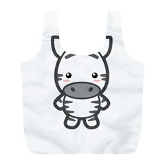 Kawaii Zebra Full Print Recycle Bags (l) 