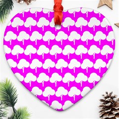 Tree Illustration Gifts Heart Ornament (2 Sides)