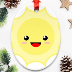 Kawaii Sun Ornament (oval)  by KawaiiKawaii