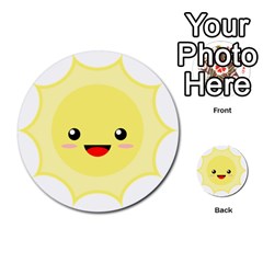 Kawaii Sun Multi-purpose Cards (round)  by KawaiiKawaii