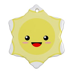 Kawaii Sun Snowflake Ornament (2-side)