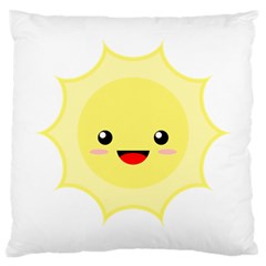 Kawaii Sun Large Cushion Cases (two Sides)  by KawaiiKawaii