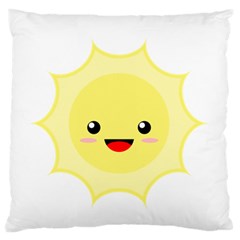 Kawaii Sun Large Flano Cushion Cases (one Side)  by KawaiiKawaii