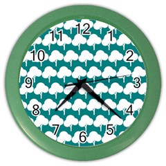 Tree Illustration Gifts Color Wall Clocks by GardenOfOphir