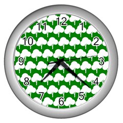 Tree Illustration Gifts Wall Clocks (silver)  by GardenOfOphir