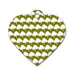 Tree Illustration Gifts Dog Tag Heart (One Side) Front