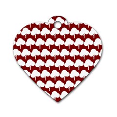 Tree Illustration Gifts Dog Tag Heart (One Side)