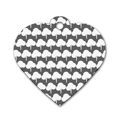 Tree Illustration Gifts Dog Tag Heart (two Sides) by GardenOfOphir