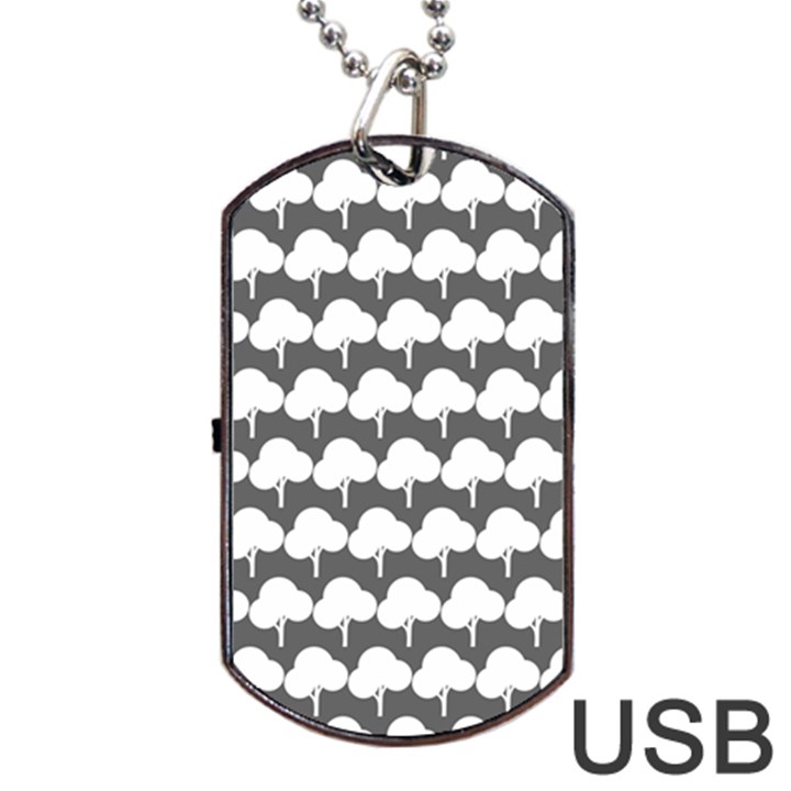 Tree Illustration Gifts Dog Tag USB Flash (One Side)