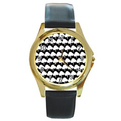 Pattern 361 Round Gold Metal Watches by GardenOfOphir