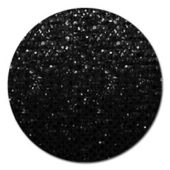 Crystal Bling Strass G283 Magnet 5  (round) by MedusArt