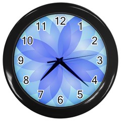 Abstract Lotus Flower 1 Wall Clocks (black) by MedusArt