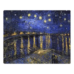 Vincent Van Gogh Starry Night Over The Rhone Double Sided Flano Blanket (large)  by MasterpiecesOfArt