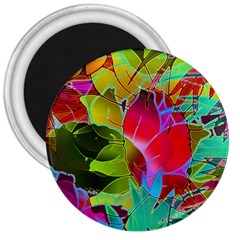 Floral Abstract 1 3  Magnets by MedusArt