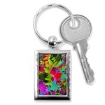 Floral Abstract 1 Key Chains (Rectangle)  Front