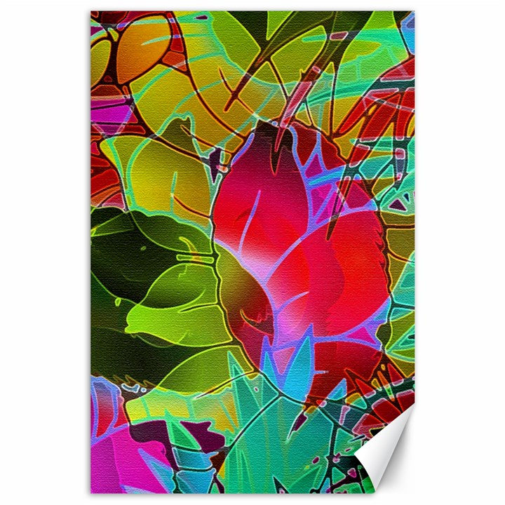 Floral Abstract 1 Canvas 24  x 36 