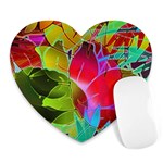 Floral Abstract 1 Heart Mousepads Front