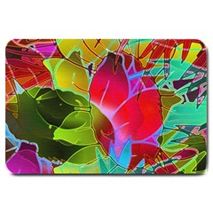 Floral Abstract 1 Large Doormat  by MedusArt