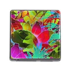 Floral Abstract 1 Memory Card Reader (square) by MedusArt