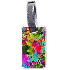 Floral Abstract 1 Luggage Tags (one Side)  by MedusArt