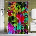 Floral Abstract 1 Shower Curtain 48  x 72  (Small)  Curtain(48  X 72 ) - 42.18 x64.8  Curtain(48  X 72 )