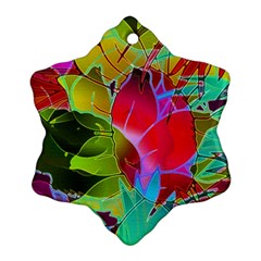 Floral Abstract 1 Ornament (snowflake)  by MedusArt